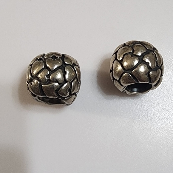 Pair of Pandora Lotsa Love Charms - Picture 1 of 9